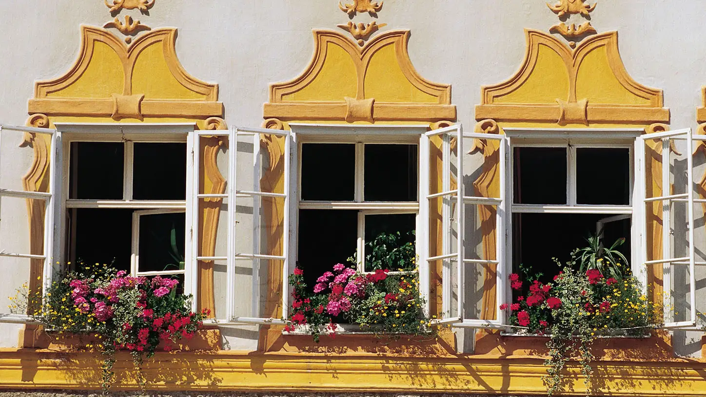 Detailaufnahme von Mozarts Wohn- und Geburtshaus