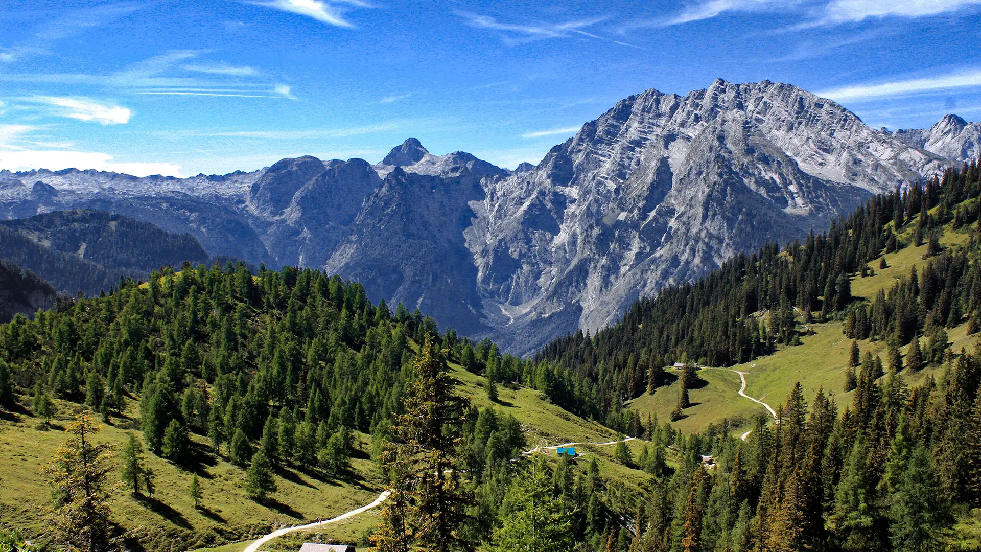 Blick zum Watzmann im Berchtesgadener Land